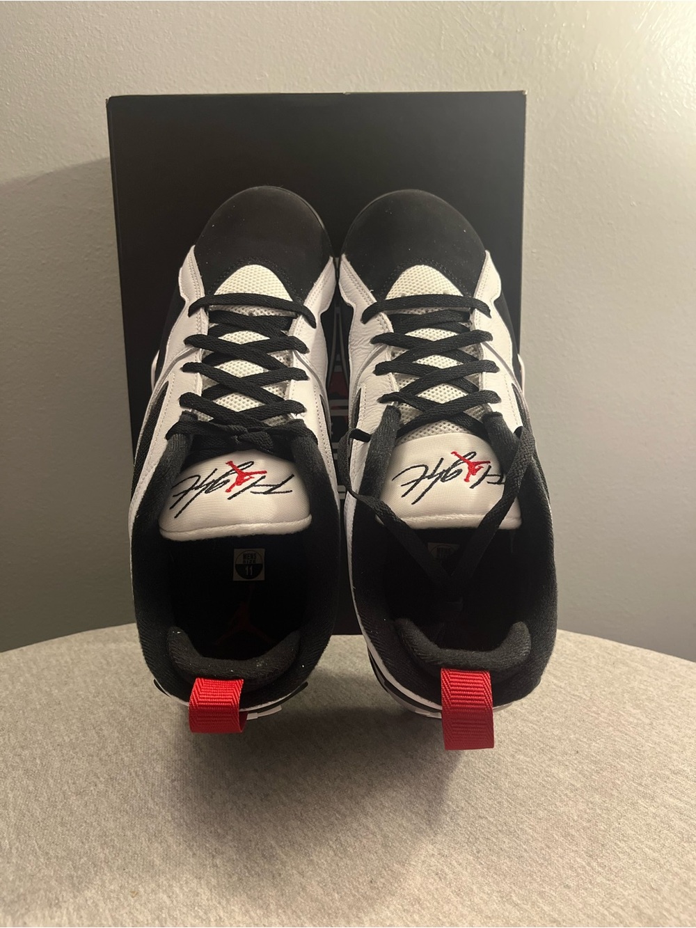 Nike Air Jordan MVP 92 White Black Gym Red Sneakers Men's Size 10 HQ3950-103 - Picture 8 of 12